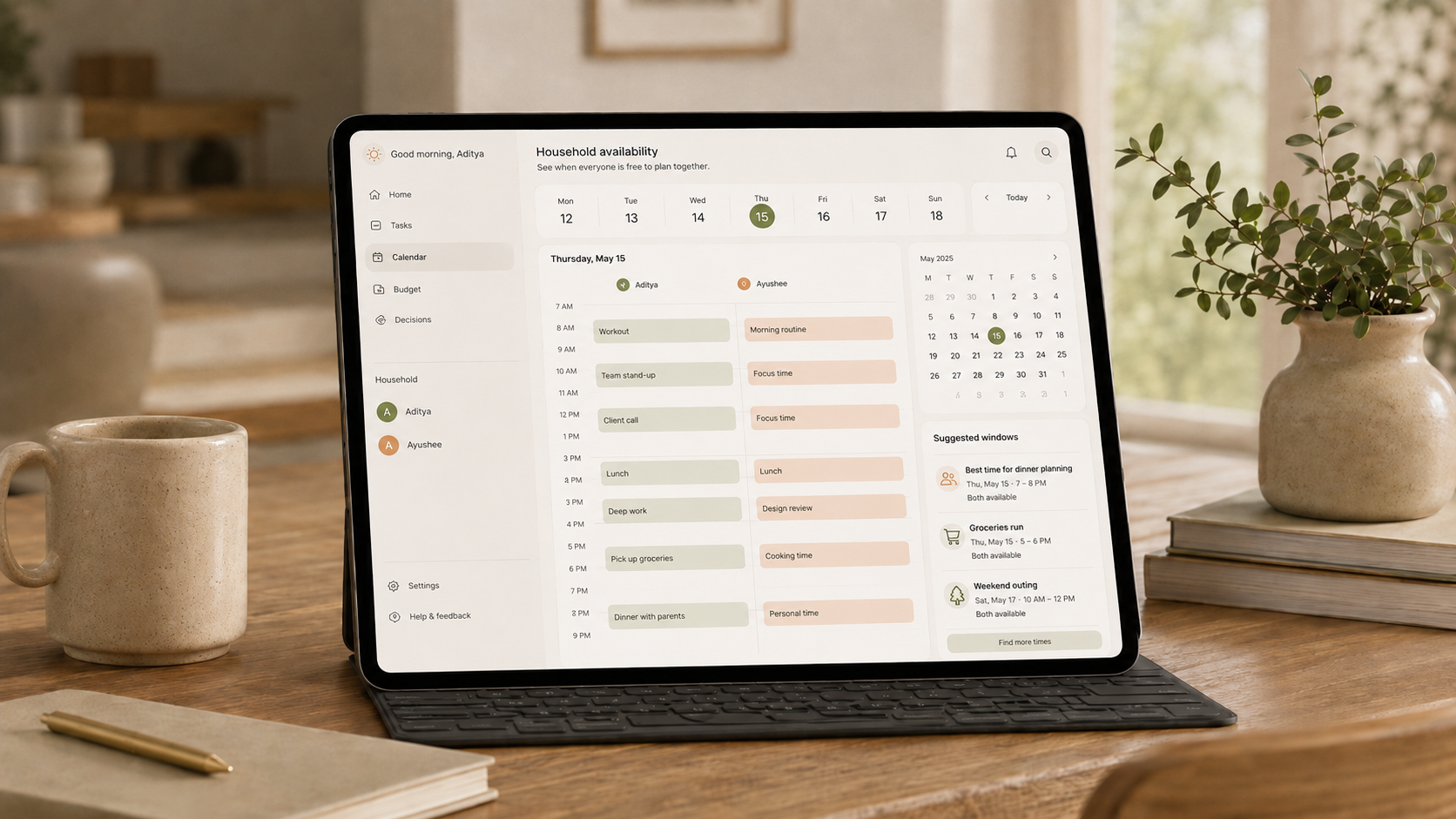 Clara household availability mock-up